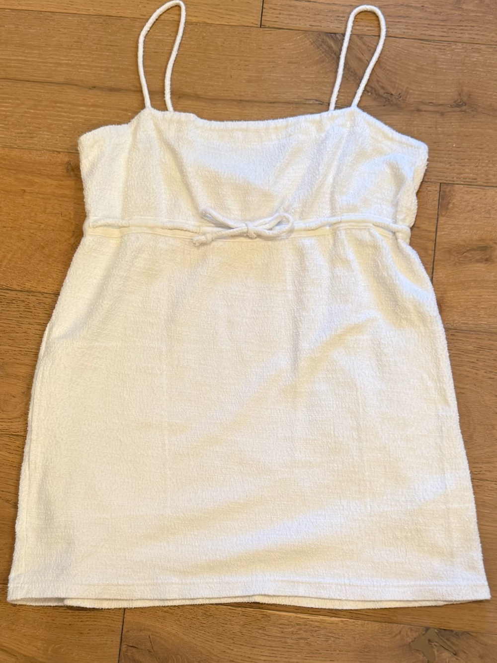 Free People FP Beach White Cotton Terry Minidress Sundress Size XL 16